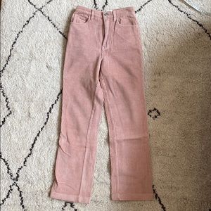 Reformation Pink Corduroy Pants